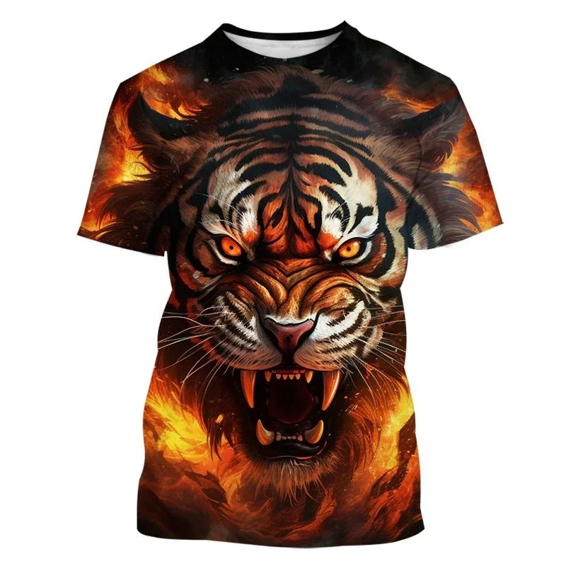 Tiger T-Shirt For Men 3D Animal 3D Print Men's Shirts Summer Short Sleeved Tee Male Pullover Oversized Top Casual Men'S Clothing
Tiger T-Shirt For Men 3D Animal 3D Print Men's Shirts Summer Short Sleeved Tee Male Pullover Oversized Top Casual Men'S Clothing