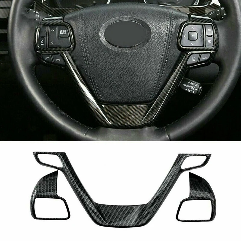 3X Carbon Fiber Style Steering Wheel Frame Trim Kit for Toyota Highlander 2014-2019
3X Carbon Fiber Style Steering Wheel Frame Trim Kit for Toyota Highlander 2014-2019