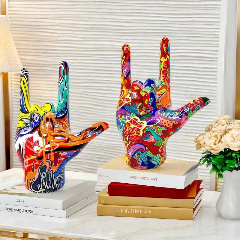 Graffiti Rock Gesture Resin Ornament Home Living Room Decoration Craft Art Statue Desktop Living Room Home Decoration Home Decor
Graffiti Rock Gesture Resin Ornament Home Living Room Decoration Craft Art Statue Desktop Living Room Home Decoration Home Decor