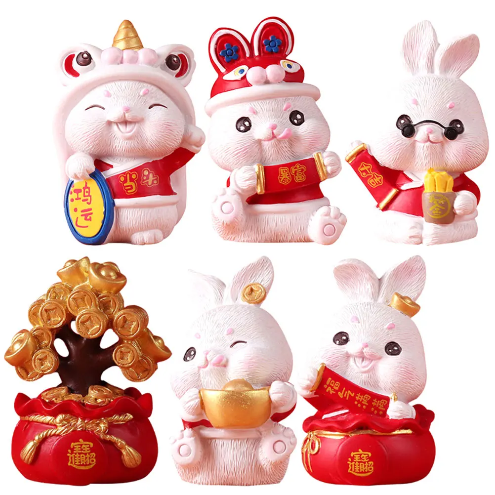 Auspicious Rabbit Decoration Resin Zodiac Figurine Cartoon Bunny Statue Home Garden Decor Miniature Model 2023 Gift
Auspicious Rabbit Decoration Resin Zodiac Figurine Cartoon Bunny Statue Home Garden Decor Miniature Model 2023 Gift