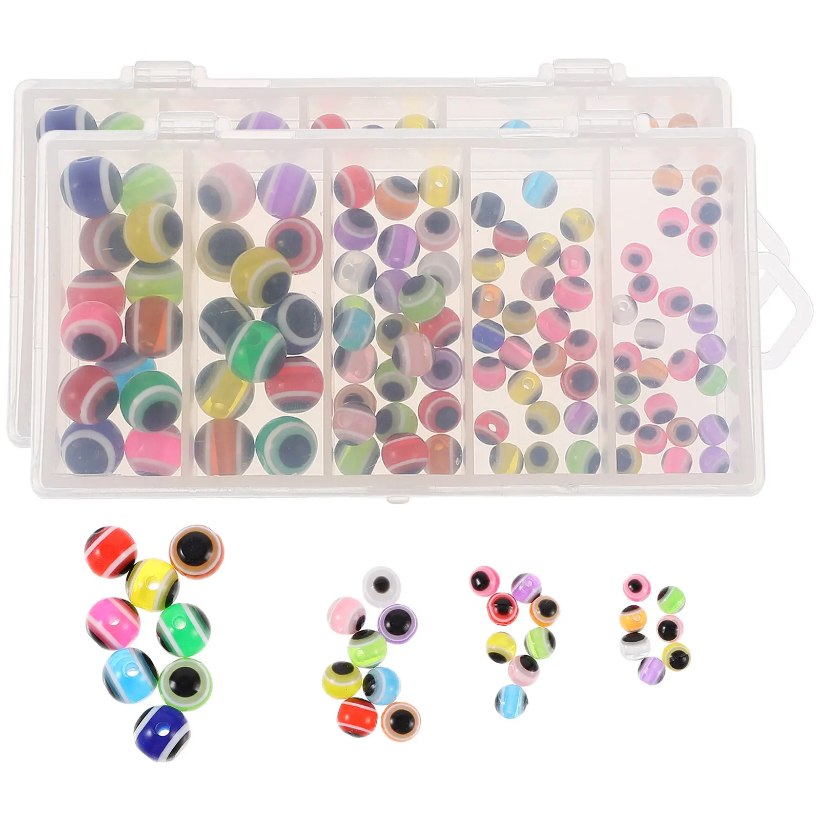 100Pcs Evil Eye Beads Smooth Surface Resin Beads DIY Jewelry Making Multi-Use Bracelet Necklace Craft Decoration Supplies Resin
100Pcs Evil Eye Beads Smooth Surface Resin Beads DIY Jewelry Making Multi-Use Bracelet Necklace Craft Decoration Supplies Resin