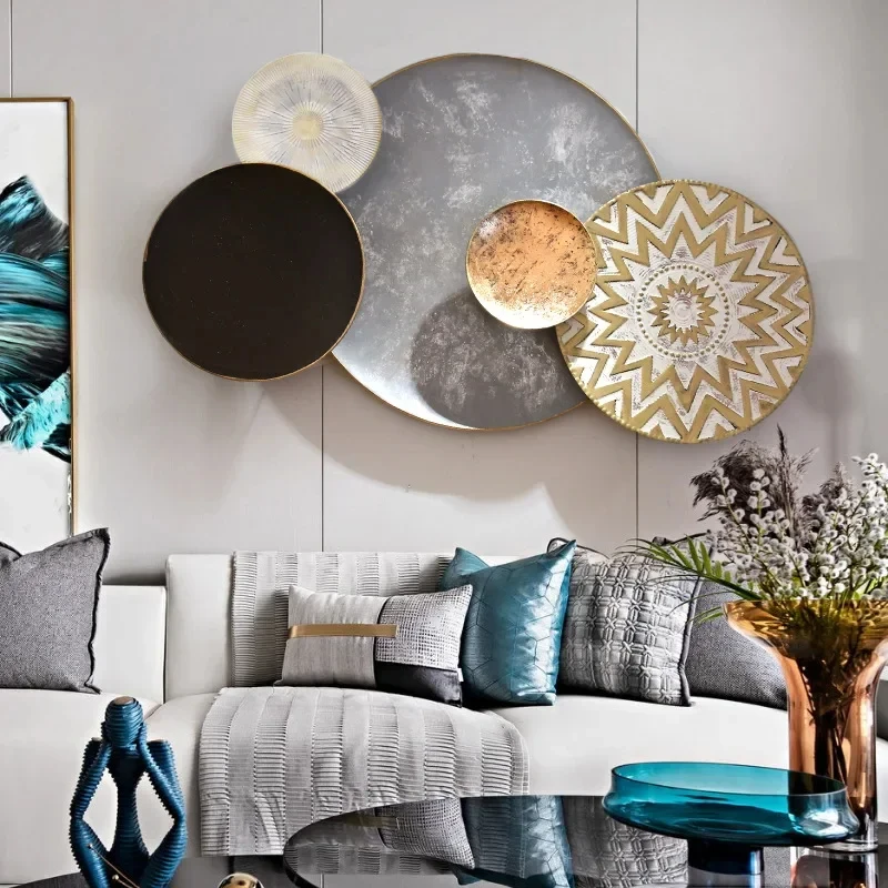 Luxury Wrought Iron Round Plaque Home Decor Living Room Background Wall Hanging Sticker Mural Craft Nordic Style YX456TB
Luxury Wrought Iron Round Plaque Home Decor Living Room Background Wall Hanging Sticker Mural Craft Nordic Style YX456TB