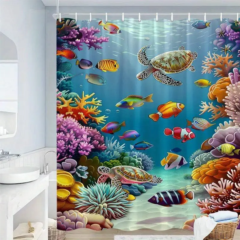 Tropical Underwater Ocean Shower Curtain Waterproof Bath Curtain Realistic Seascape Beach Shower Curtain Polyester Print
Tropical Underwater Ocean Shower Curtain Waterproof Bath Curtain Realistic Seascape Beach Shower Curtain Polyester Print