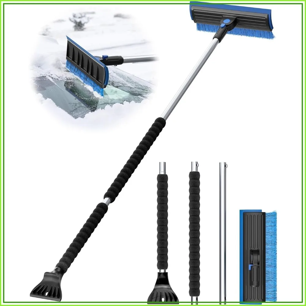 Extra Long 55.7" Car Ice Scraper with Foam Grip & 270° Pivoting Brush Head for SUV Truck Auto Snow Brush
Extra Long 55.7" Car Ice Scraper with Foam Grip & 270° Pivoting Brush Head for SUV Truck Auto Snow Brush