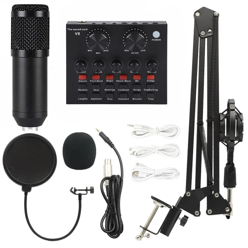 XLR Professional Microphone Condenser Mic V8 Sound Card PC Computer Audio USB Recording Studio Game Live Broadcast
XLR Professional Microphone Condenser Mic V8 Sound Card PC Computer Audio USB Recording Studio Game Live Broadcast