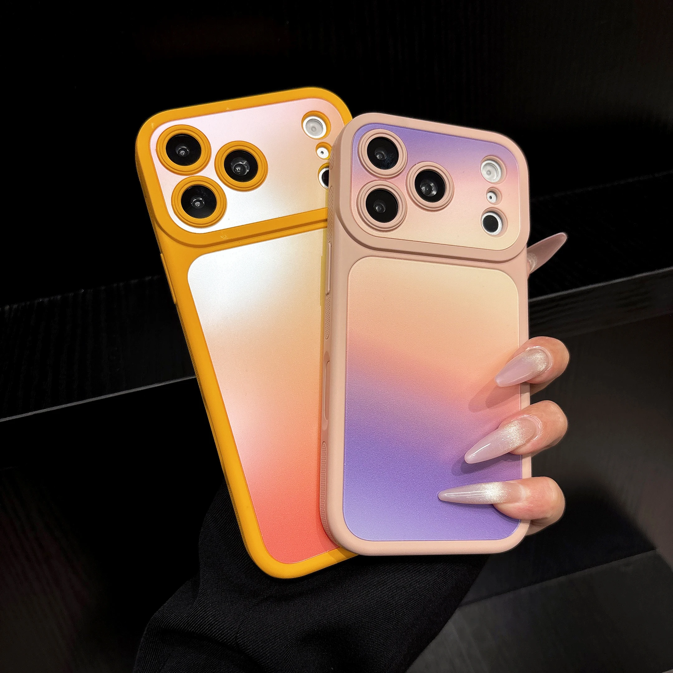 Original Gradient Matte Shockproof Liquid Silicone Case For iPhone 17 16 15 14 13 Pro Max Large Window Lens Protective Cover
Original Gradient Matte Shockproof Liquid Silicone Case For iPhone 17 16 15 14 13 Pro Max Large Window Lens Protective Cover