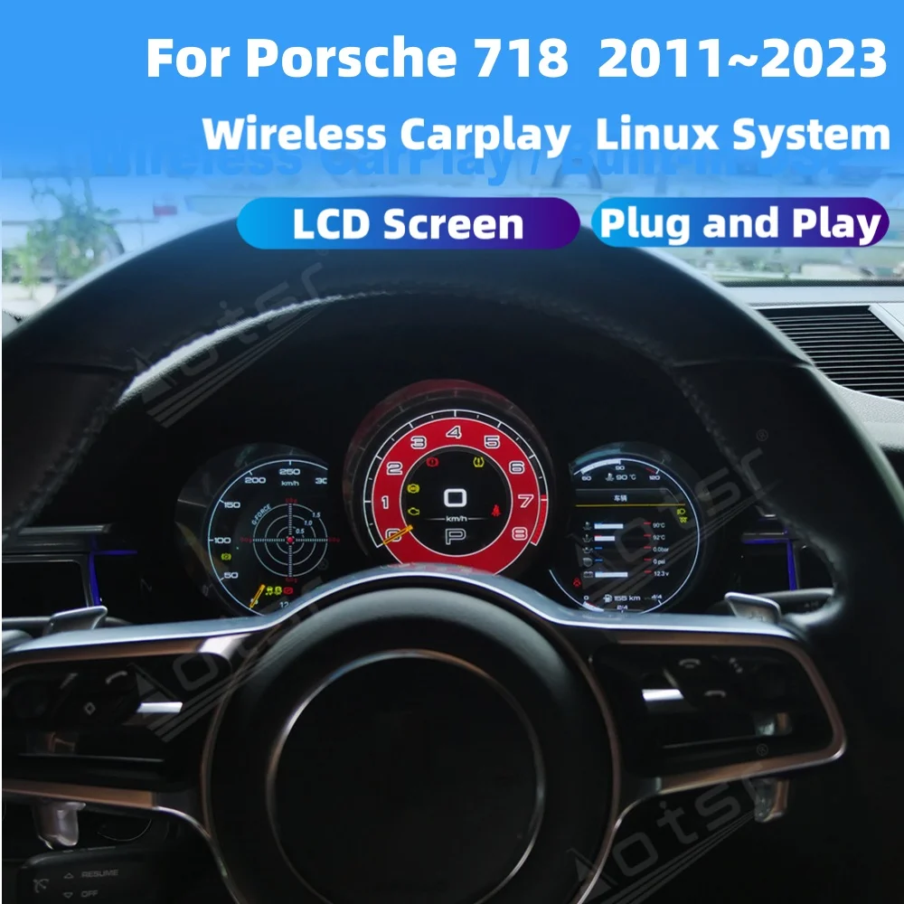 For Porsche Macan 718 2010~2019 Wireless carplay Speed Meter LCD Cluster Instrument Panel Multimedia Player Dashboard
For Porsche Macan 718 2010~2019 Wireless carplay Speed Meter LCD Cluster Instrument Panel Multimedia Player Dashboard