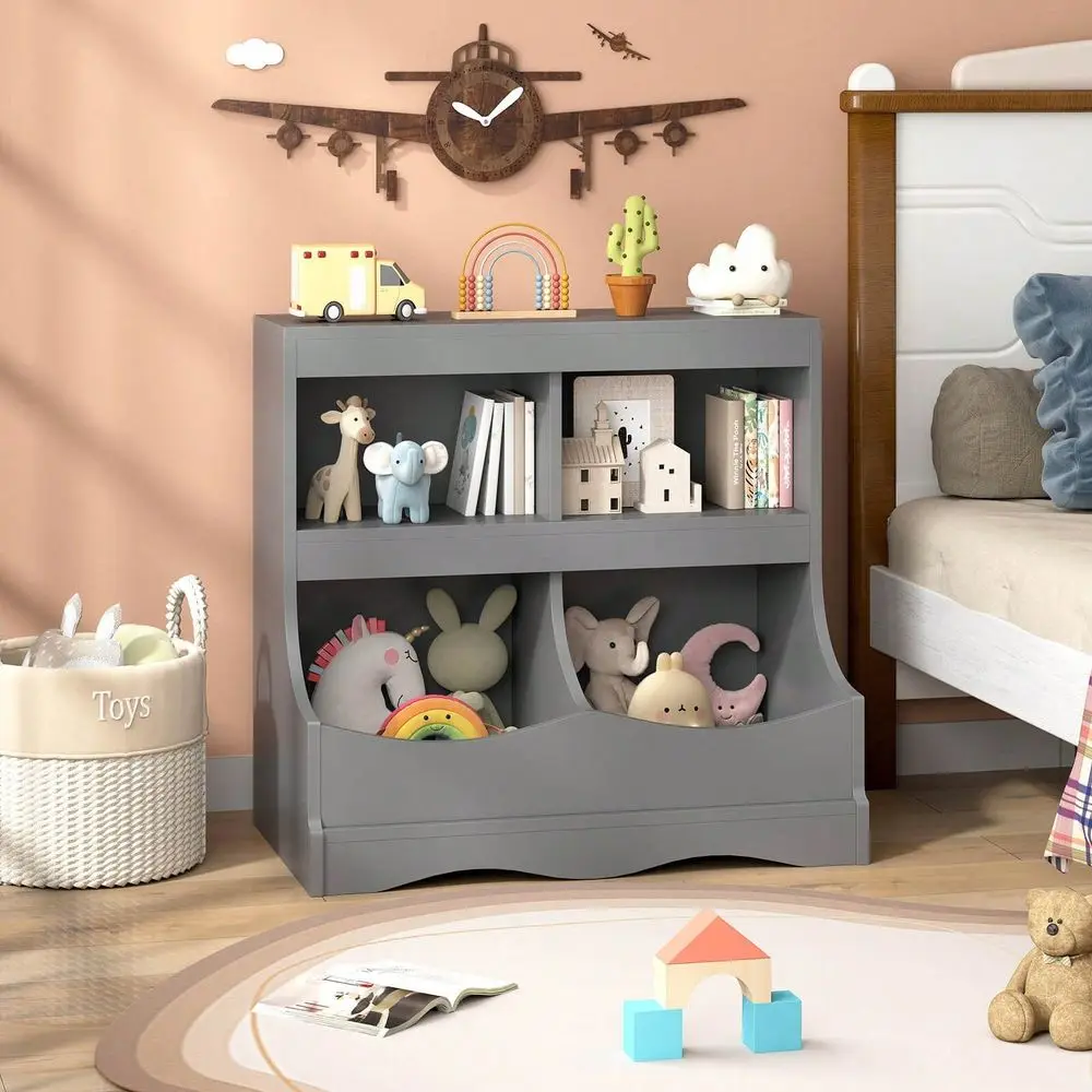 Toy Storage Organizer For Toys Books 4Cubby Kids Bookcase For Childrens Room White Pink Gray
Toy Storage Organizer For Toys Books 4Cubby Kids Bookcase For Childrens Room White Pink Gray