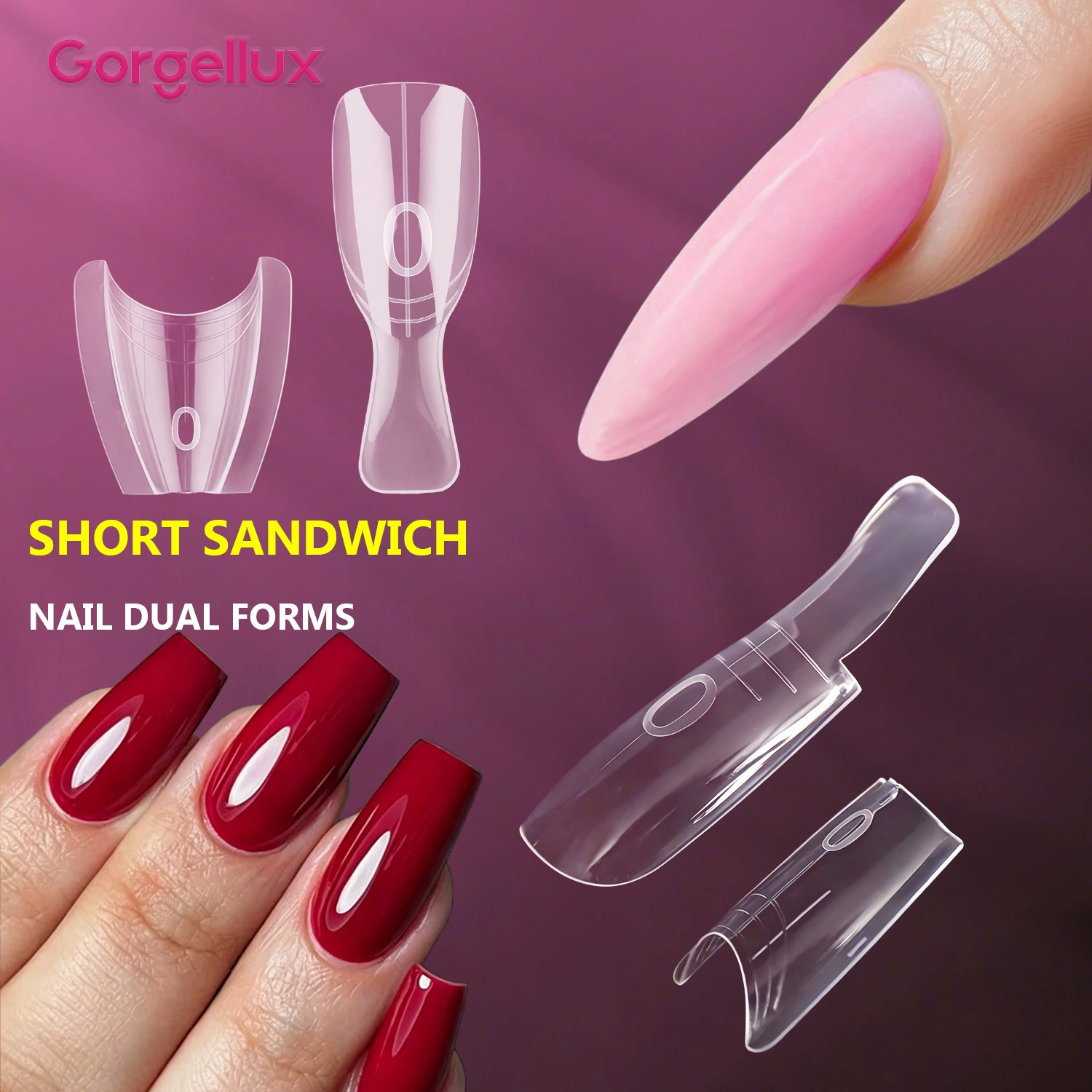 Gorgellux Short Coffin Oval Dual Nail Forms Sandwich Reusable Easy Release Handle Polygel French Nail Extension Salon 240Pcs
Gorgellux Short Coffin Oval Dual Nail Forms Sandwich Reusable Easy Release Handle Polygel French Nail Extension Salon 240Pcs