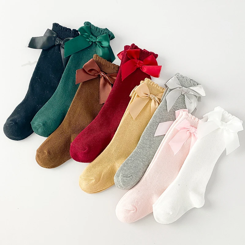 Autumn Kids Knee High Socks Baby Girls Toddler Bowknot Flat Long Sock Soft Cotton Solid Children Princess Socks for 0-6Years
Autumn Kids Knee High Socks Baby Girls Toddler Bowknot Flat Long Sock Soft Cotton Solid Children Princess Socks for 0-6Years