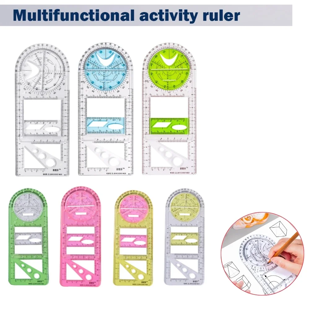 Rotatable Fast Drawing Template Ruler Art Design Construction Architect Stereo Geometry Ellipse Drafting Measuring Scale Ruler
Rotatable Fast Drawing Template Ruler Art Design Construction Architect Stereo Geometry Ellipse Drafting Measuring Scale Ruler