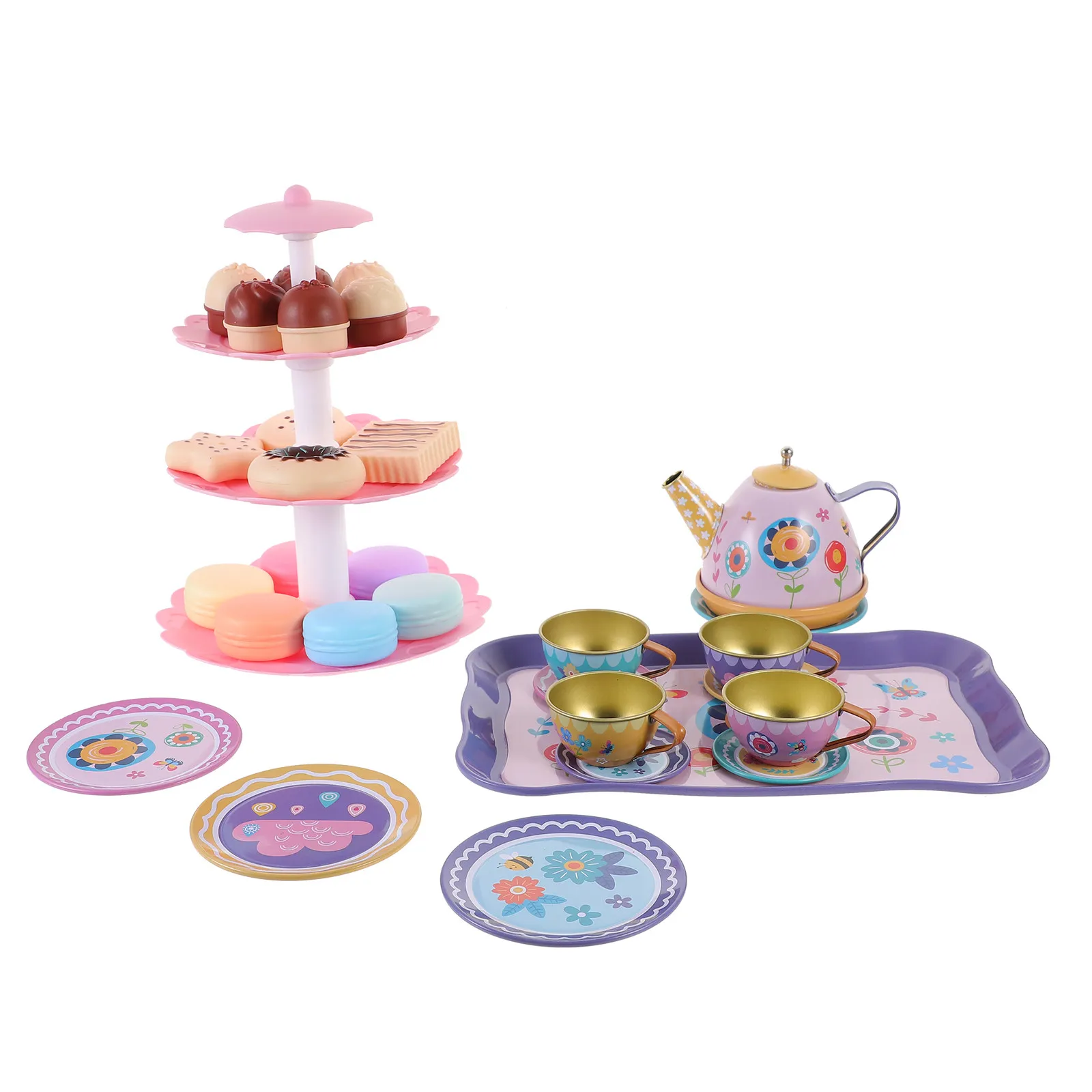 1Set Kids Cartoon Tinplate Imitation Tea Party Set Pretend Play Simulation Social Skills Development Tea Party Decorations
1Set Kids Cartoon Tinplate Imitation Tea Party Set Pretend Play Simulation Social Skills Development Tea Party Decorations