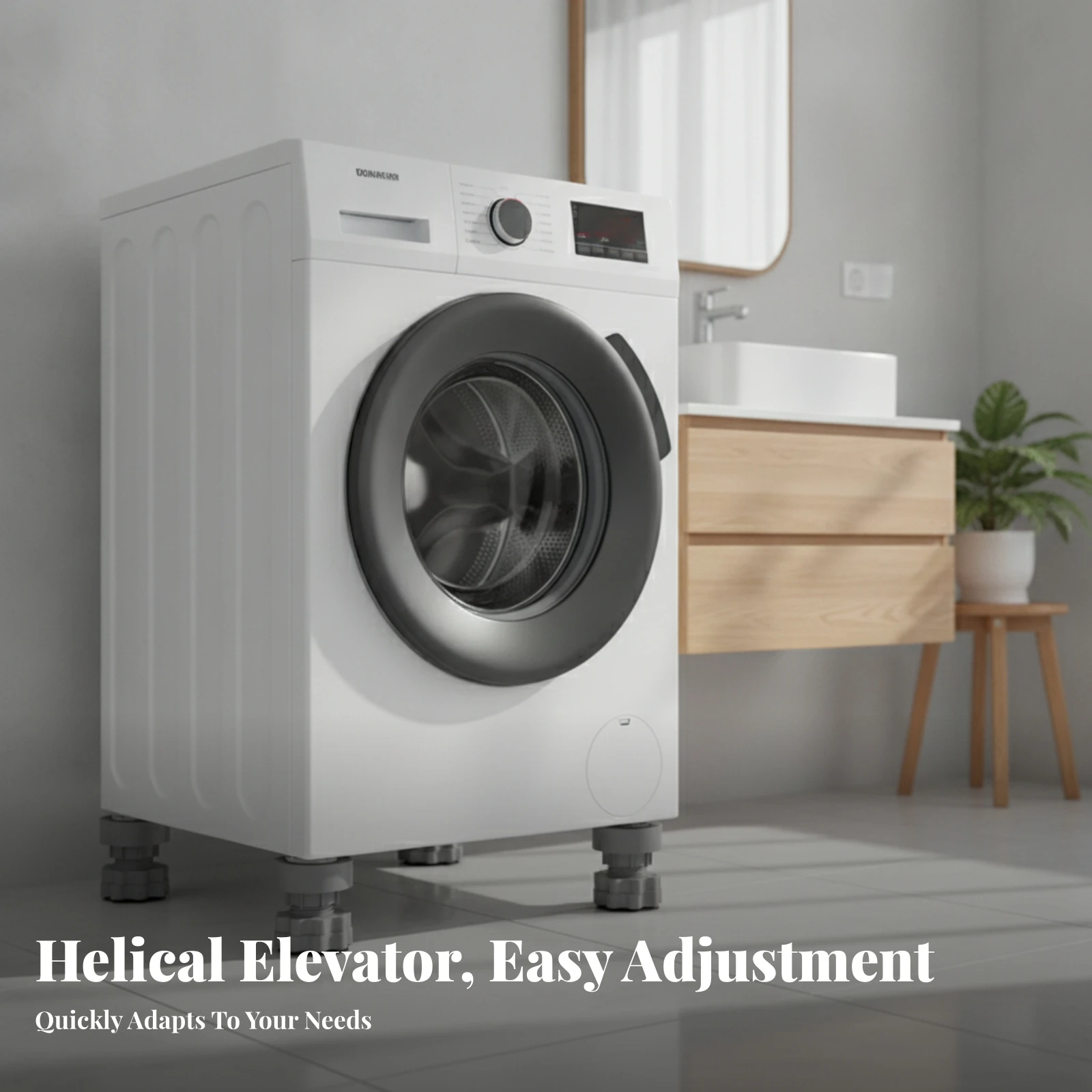Anti-Slip Appliance Foot Threaded Adjustable Appliance Base Washer Leveling Mat Gray Household Hardware Stable for Laundry Room
Anti-Slip Appliance Foot Threaded Adjustable Appliance Base Washer Leveling Mat Gray Household Hardware Stable for Laundry Room