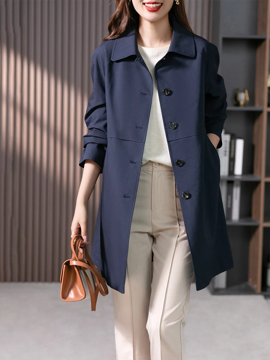 Rouje Moaks Briti Sle Mid-Length Women's Coat 2025 Autumn New High Slimming Outerwear Commute Straight Tube Long Sve
Rouje Moaks Briti Sle Mid-Length Women's Coat 2025 Autumn New High Slimming Outerwear Commute Straight Tube Long Sve