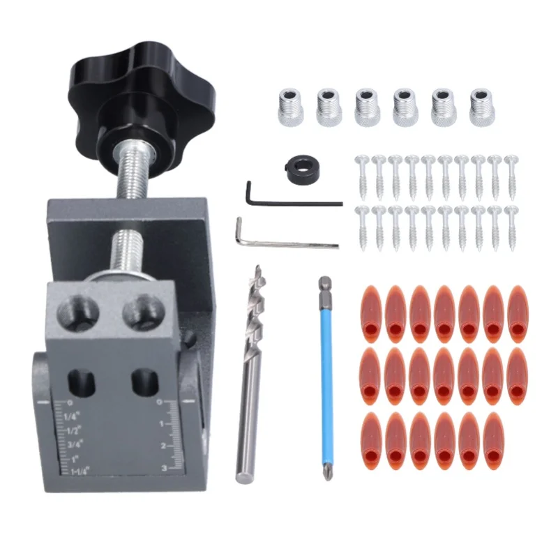 52Pcs Oblique Pocket Hole Jig Inclined 15 Degree Adjustable Drilling Locator Positioner
52Pcs Oblique Pocket Hole Jig Inclined 15 Degree Adjustable Drilling Locator Positioner