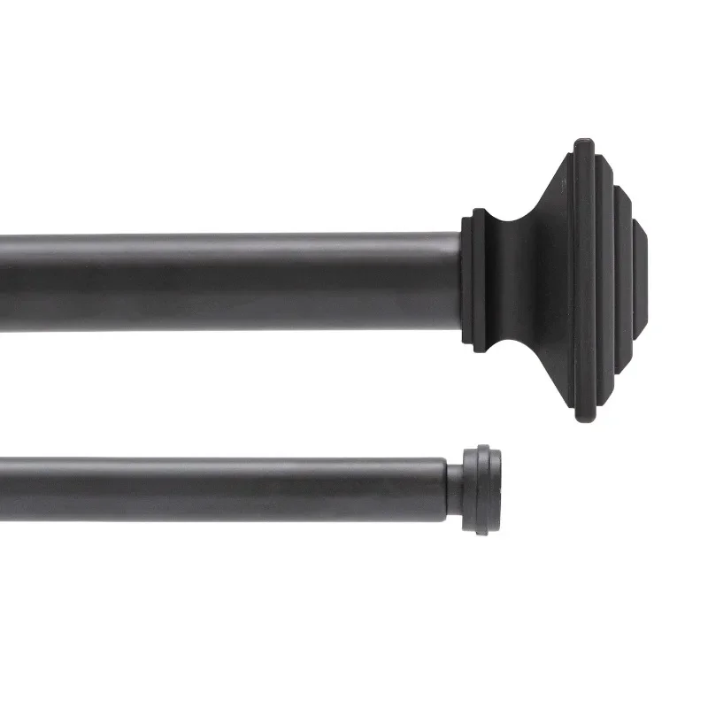 New Upgrade Mission Premium Steel Decorative Window Double Curtain Rod, 36-66" Adjustable Length, 1" Dia., Black
New Upgrade Mission Premium Steel Decorative Window Double Curtain Rod, 36-66" Adjustable Length, 1" Dia., Black