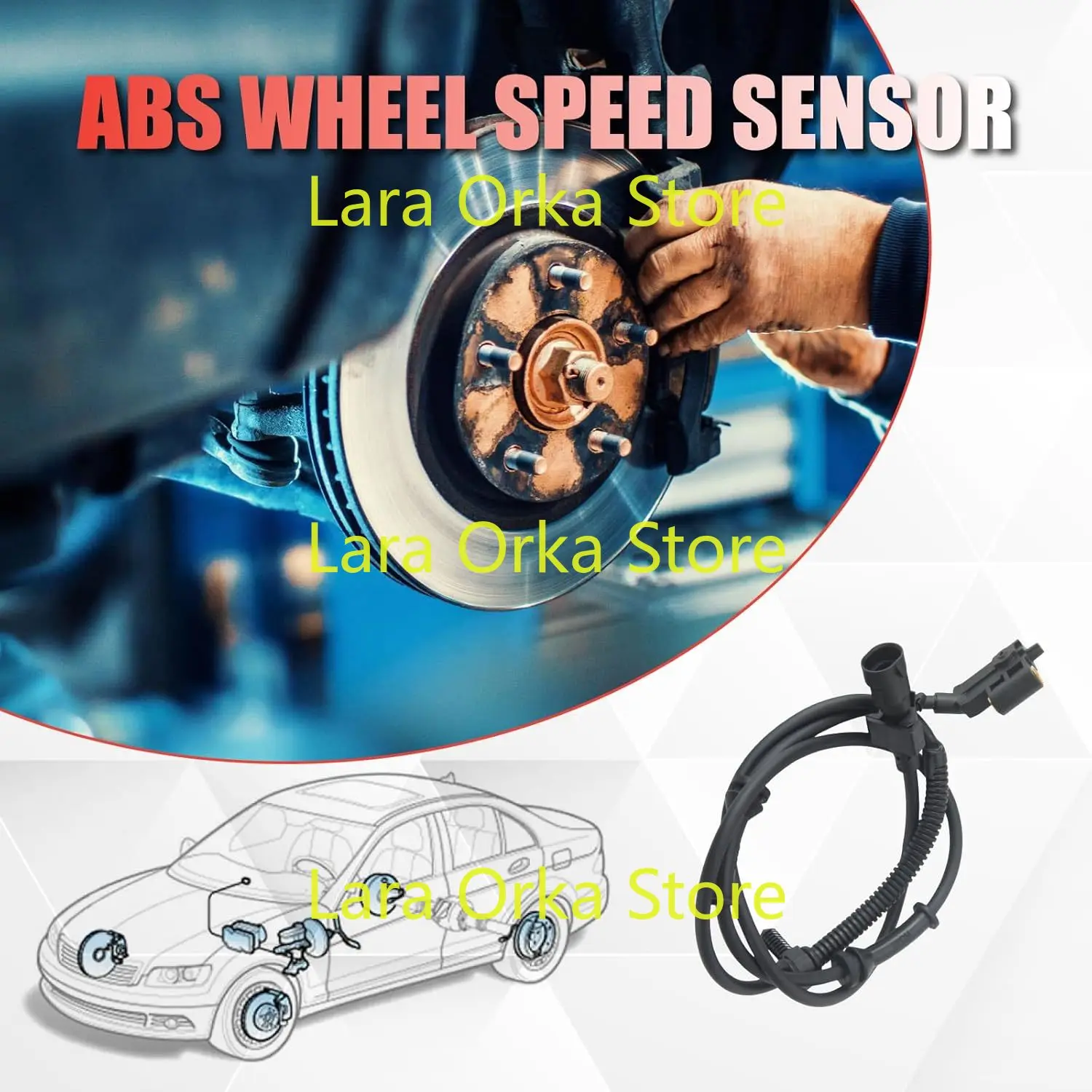 56041316AA Датчик скорости переднего правого колеса ABS, совместимый с Grand Cherokee 1999 2000 2001 2002 2003 2004 4.0L L6 4.7L V8 
56041316AA Датчик скорости переднего правого колеса ABS, совместимый с Grand Cherokee 1999 2000 2001 2002 2003 2004 4.0L L6 4.7L V8