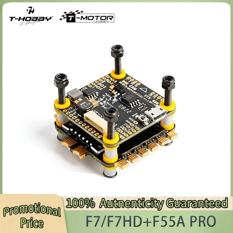 T Motor T-Hobby F7 HD Stack F722 BMI270 Flight Controller F55A Pro II 3 6S 4In1 BLHeli32 ESC for RC FPV Racing Drone
T Motor T-Hobby F7 HD Stack F722 BMI270 Flight Controller F55A Pro II 3 6S 4In1 BLHeli32 ESC for RC FPV Racing Drone