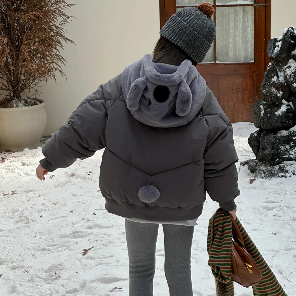 Girls Coat 2024 New Winter Childrens Clothes Girls Baby Cute Koala Hooded Thick Warm Cotton-padded Jacket Casual Simple
Girls Coat 2024 New Winter Childrens Clothes Girls Baby Cute Koala Hooded Thick Warm Cotton-padded Jacket Casual Simple