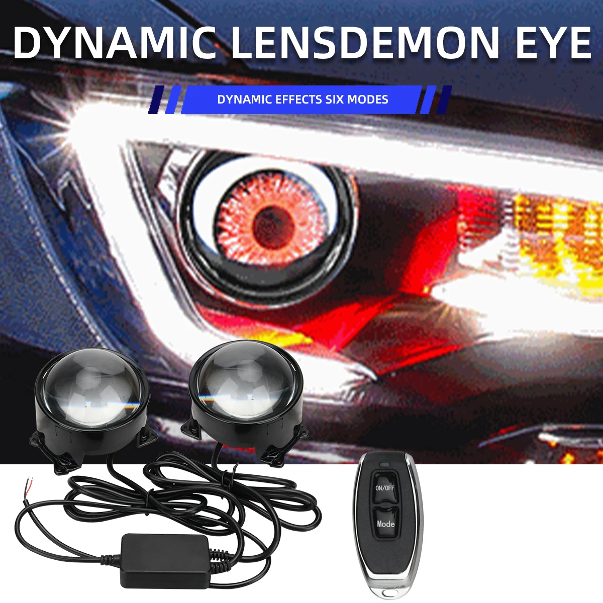 2 шт. Декоративные передние противотуманные фары для автомобиля с дистанционным управлением, линзами «Дьявольский глаз» и узором «Глаз», аксессуары для стайлинга фар
2 шт. Декоративные передние противотуманные фары для автомобиля с дистанционным управлением, линзами «Дьявольский глаз» и узором «Глаз», аксессуары для стайлинга фар