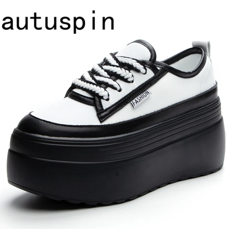 AUTUSPIN Fashion Women Pumps Genuine Leather Platform High Heels Office Ladies Basic Working Loafers Daily Lace-up Shoes Woman
AUTUSPIN Fashion Women Pumps Genuine Leather Platform High Heels Office Ladies Basic Working Loafers Daily Lace-up Shoes Woman
