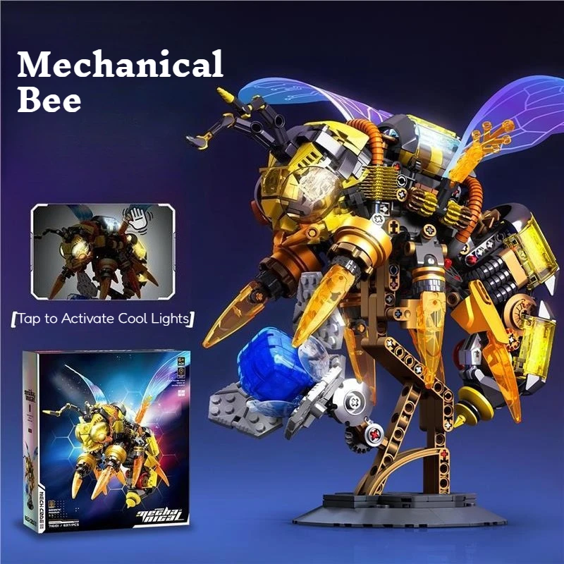 SEMBO Mechanical Bee Transformable Luminous Puzzle Toy Building Block Creative Ornament Model Toy Surprise Gift Home Decorations
SEMBO Mechanical Bee Transformable Luminous Puzzle Toy Building Block Creative Ornament Model Toy Surprise Gift Home Decorations