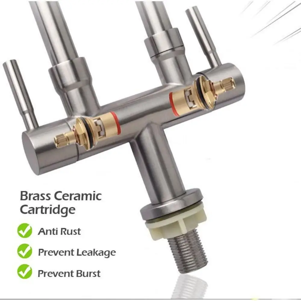 Двойной кран для раковины из нержавеющей стали 304, 2-режимный гибкий кран, установленный на столбе, 360° ° Поворотный кухонный водопроводный кран для коммерческого использования
Двойной кран для раковины из нержавеющей стали 304, 2-режимный гибкий кран, установленный на столбе, 360° ° Поворотный кухонный водопроводный кран для коммерческого использования