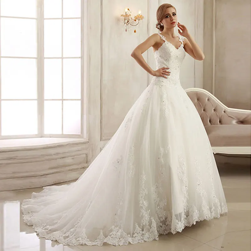 Beauty-Emily Long Wedding Dresses Women V-Neck Tail Lace Sequins Bridal Gowns Luxury Buttons For Brides 2022 Vestido de novia
Beauty-Emily Long Wedding Dresses Women V-Neck Tail Lace Sequins Bridal Gowns Luxury Buttons For Brides 2022 Vestido de novia