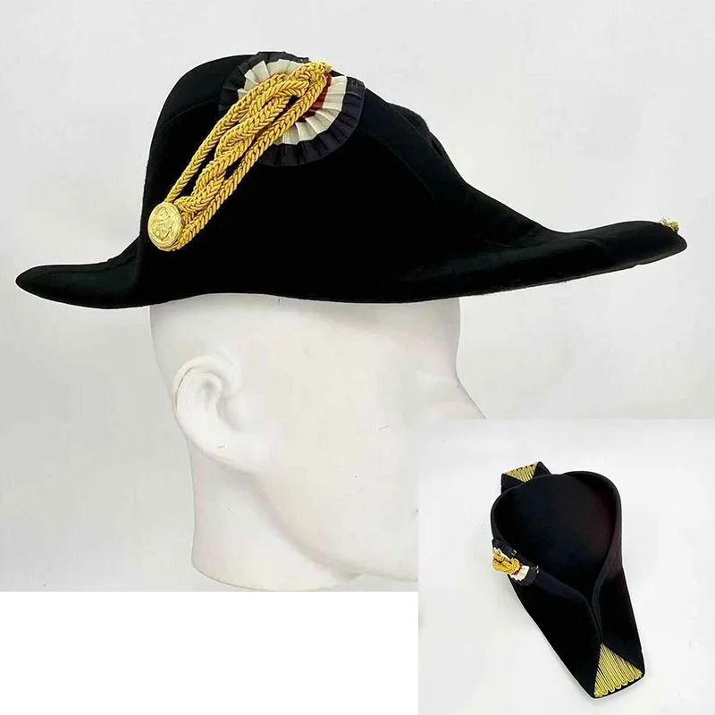 The 19th Century EU Double Horned Navy Hat Black Cap Vintage Adult Hat Holiday Birthday Gift Head Decoration 57cm to 58cm Head
The 19th Century EU Double Horned Navy Hat Black Cap Vintage Adult Hat Holiday Birthday Gift Head Decoration 57cm to 58cm Head