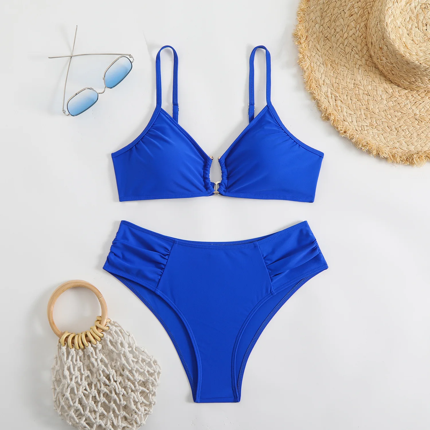 Sexy Halter Brazilian Bikini Swimwear Women Push Up Ring Bikinis High Waisted Bathing Suit Ruched 2 Piece Swimsuit Beach Wear
Sexy Halter Brazilian Bikini Swimwear Women Push Up Ring Bikinis High Waisted Bathing Suit Ruched 2 Piece Swimsuit Beach Wear