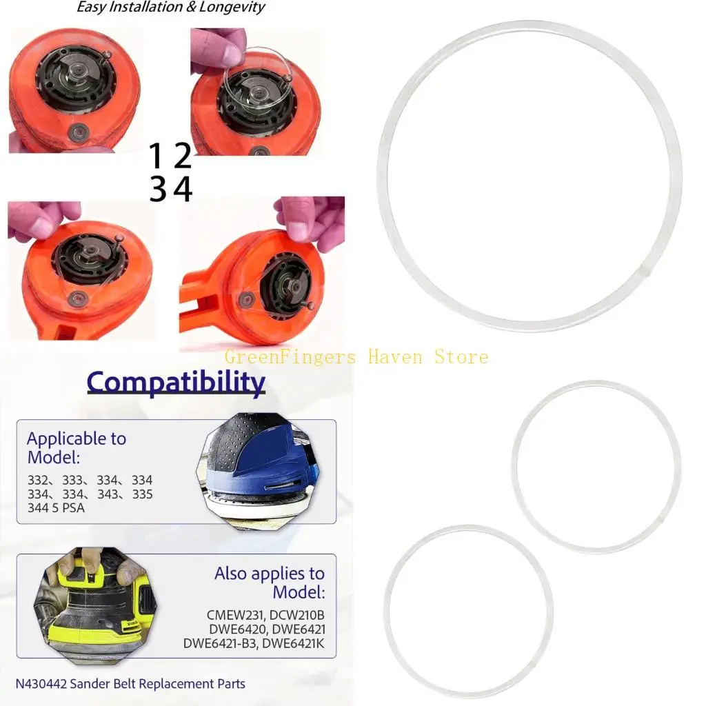 F68D 2Pcs Drive Belts For DCW210 DWE6420 DWE6421 DWE6423K Sanders Precisions Sanding Machine Belt N430442 Smooth Operation
F68D 2Pcs Drive Belts For DCW210 DWE6420 DWE6421 DWE6423K Sanders Precisions Sanding Machine Belt N430442 Smooth Operation