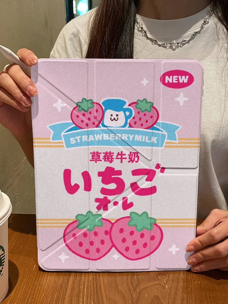 Japanese Strawberry Milk Tablet Case For iPad Pro 11 13 M2 M4 M3 10.2 5/6th 7/8/9/10/11th Mini 6 7 Air 1 2 3 4 5 6 Stand Cover
Japanese Strawberry Milk Tablet Case For iPad Pro 11 13 M2 M4 M3 10.2 5/6th 7/8/9/10/11th Mini 6 7 Air 1 2 3 4 5 6 Stand Cover