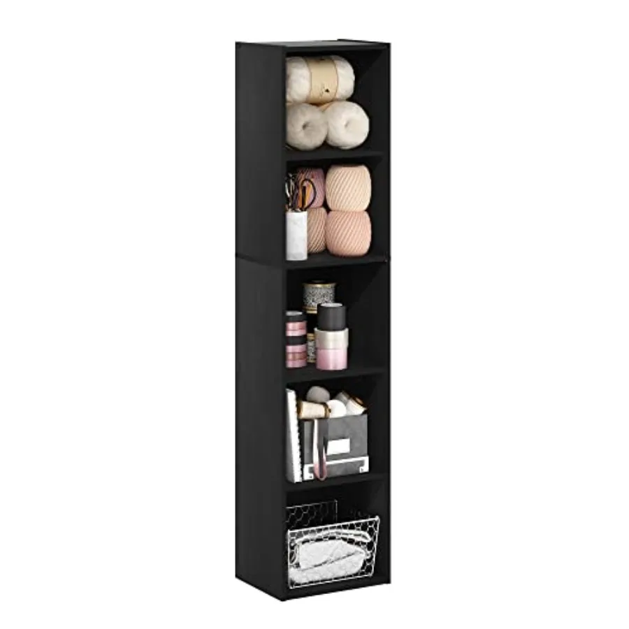 5-Tier Modern Bookshelf Open Shelves Bookcase 9 x 12 x 52 in Blackwood for Living Room Bedroom Home Office
5-Tier Modern Bookshelf Open Shelves Bookcase 9 x 12 x 52 in Blackwood for Living Room Bedroom Home Office