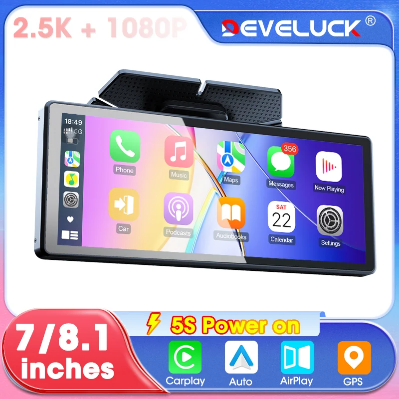 2.5K Dash Cam With 7/8.1 Screen Video Recorder WIFI Carplay Android Auto Front and Rear Car DVR Rearview Camera Car Accessories 
2.5K Dash Cam With 7/8.1 Screen Video Recorder WIFI Carplay Android Auto Front and Rear Car DVR Rearview Camera Car Accessories