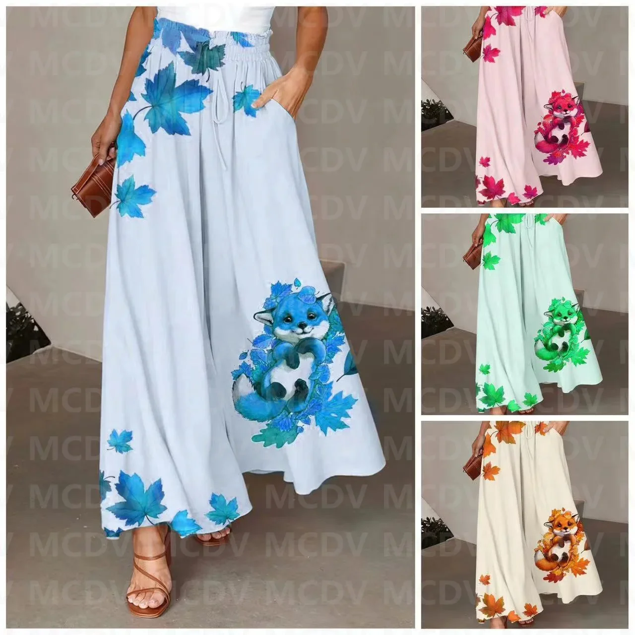 Women's Lovely Raccoon Wide Leg Pants 3D Printed Women's Casual Pants 4 Color
Women's Lovely Raccoon Wide Leg Pants 3D Printed Women's Casual Pants 4 Color