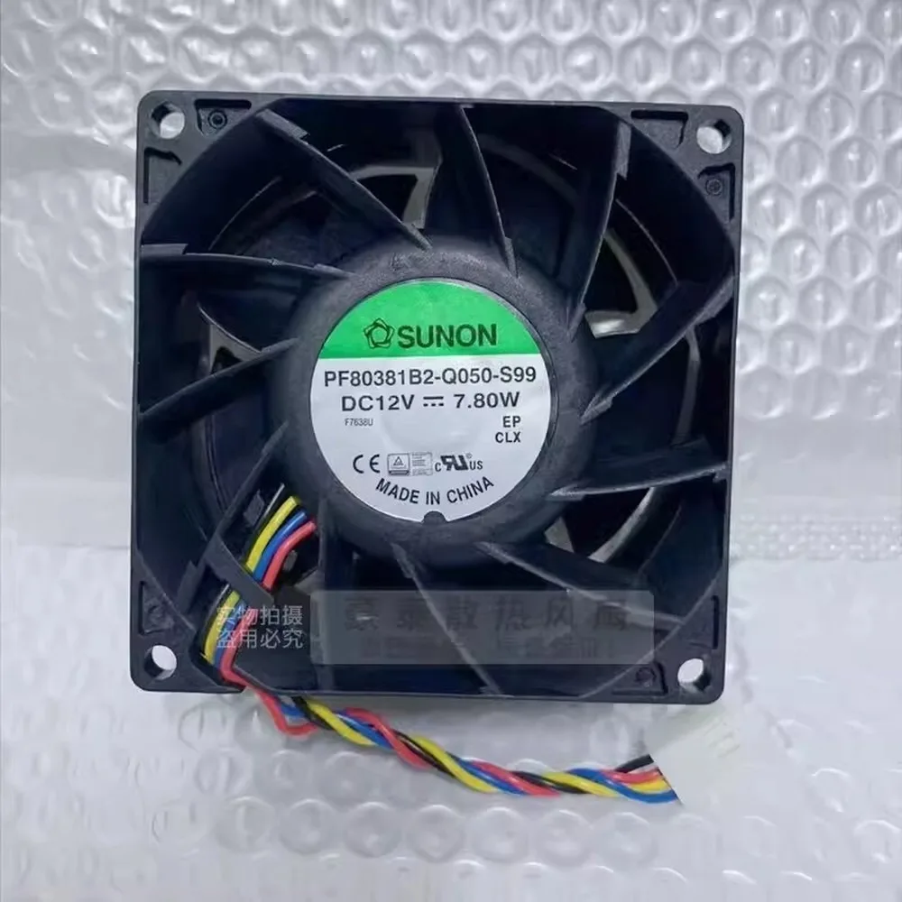 For SUNON PF80381B2-Q050-S99 8038 12V 7.80W 4-Wire Cooling Fan
For SUNON PF80381B2-Q050-S99 8038 12V 7.80W 4-Wire Cooling Fan