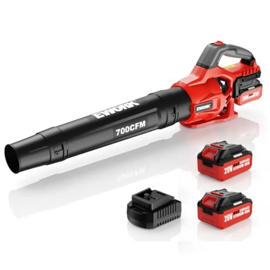 Heavy Duty Cordless Leaf Blower for Patio Garden Yard Snow Blowing 20V 700CFM 200MPH Black/Gray 2-Speed Adjustable with 2x4.0Ah
Heavy Duty Cordless Leaf Blower for Patio Garden Yard Snow Blowing 20V 700CFM 200MPH Black/Gray 2-Speed Adjustable with 2x4.0Ah
