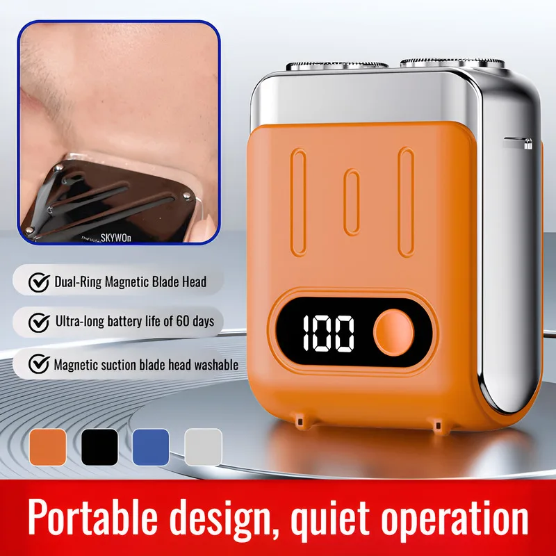 S7 Men's Electric Shaver Mini Portable Rechargeable Electric Razor Double Head Waterproof Magnetic Blade LED Digital Display
S7 Men's Electric Shaver Mini Portable Rechargeable Electric Razor Double Head Waterproof Magnetic Blade LED Digital Display