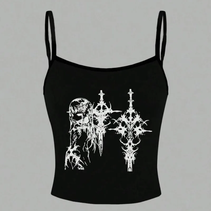 2025 New Summer Casual Sexy Hot Girl Style Solid Color Cami Vest with Gothic Print Design! Slimming & Flattering
2025 New Summer Casual Sexy Hot Girl Style Solid Color Cami Vest with Gothic Print Design! Slimming & Flattering