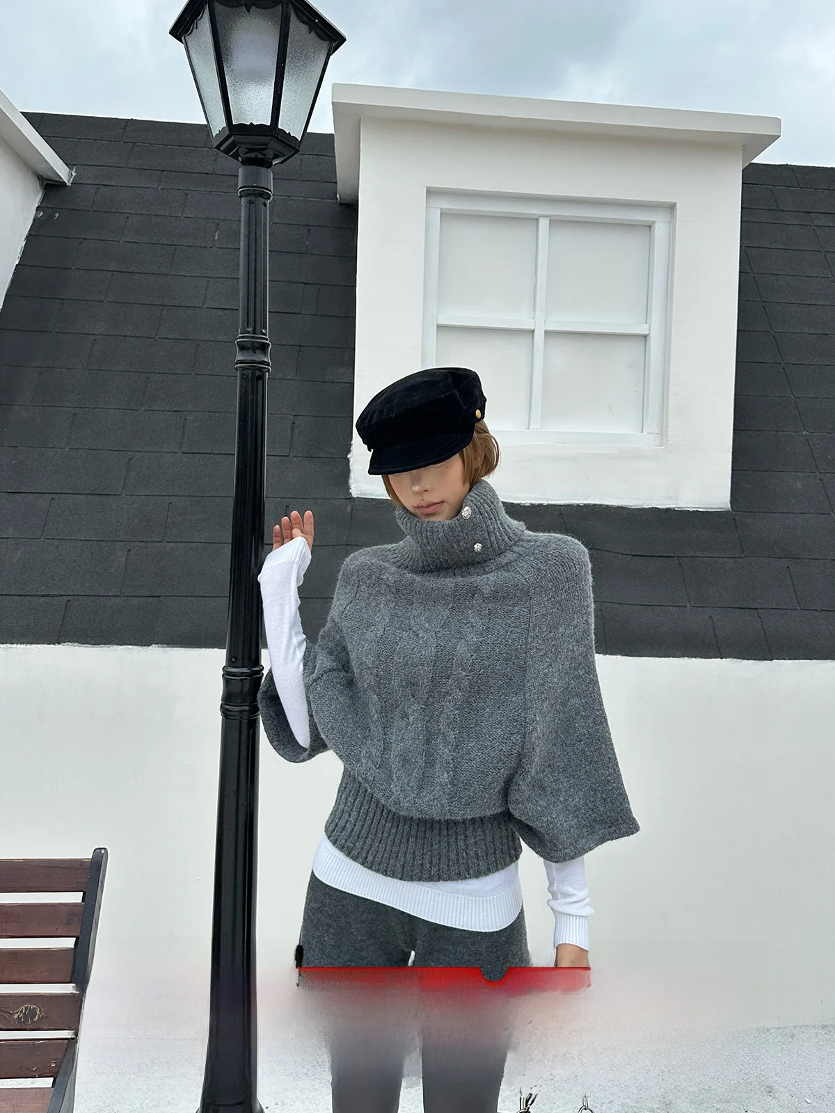 GOGOBURN ey Asymmetric High Collar Batwing Sve Sweater Women's Loose Fit Autumn Winter Casual Top Faionable Loose Sle
GOGOBURN ey Asymmetric High Collar Batwing Sve Sweater Women's Loose Fit Autumn Winter Casual Top Faionable Loose Sle