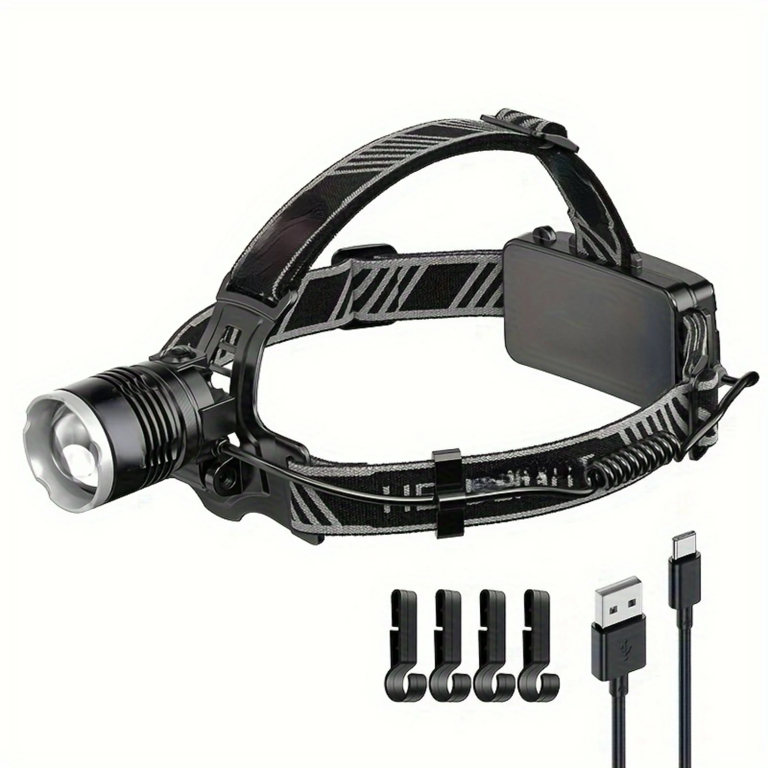 Super Bright Smiling Shark Head Lamp with USB Rechargeable 4400mAh Battery, Waterproof LED Headlamp with LED Battery Display, Zo
Super Bright Smiling Shark Head Lamp with USB Rechargeable 4400mAh Battery, Waterproof LED Headlamp with LED Battery Display, Zo