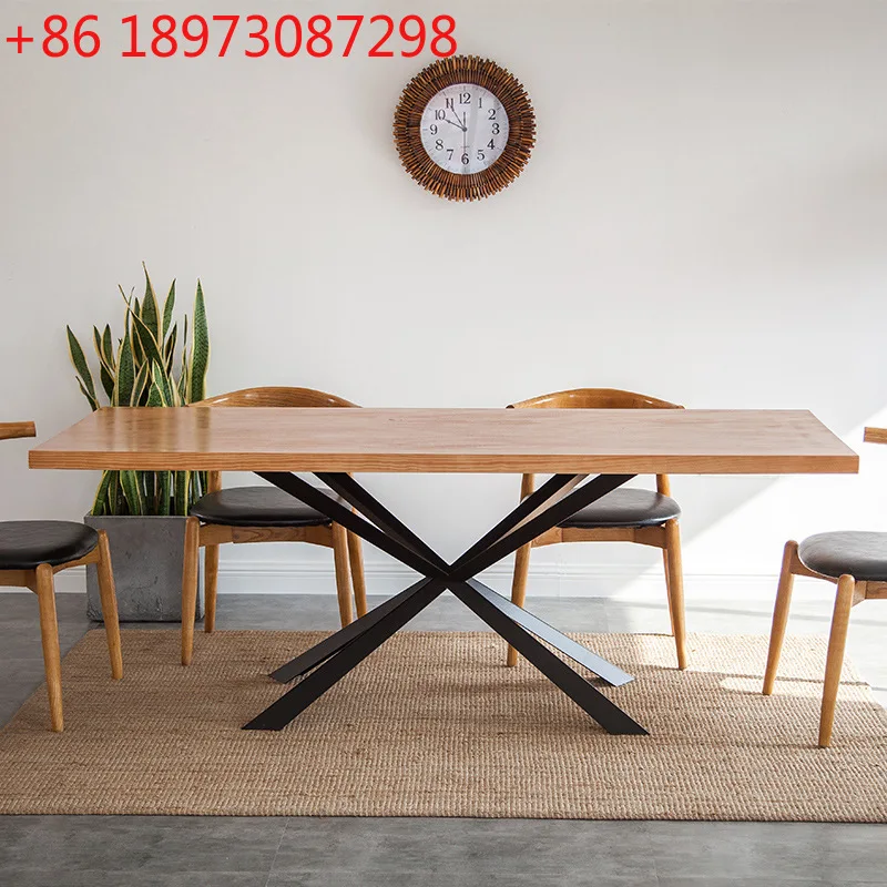 American dining table and chair combination household simple complete set hot pot table
American dining table and chair combination household simple complete set hot pot table