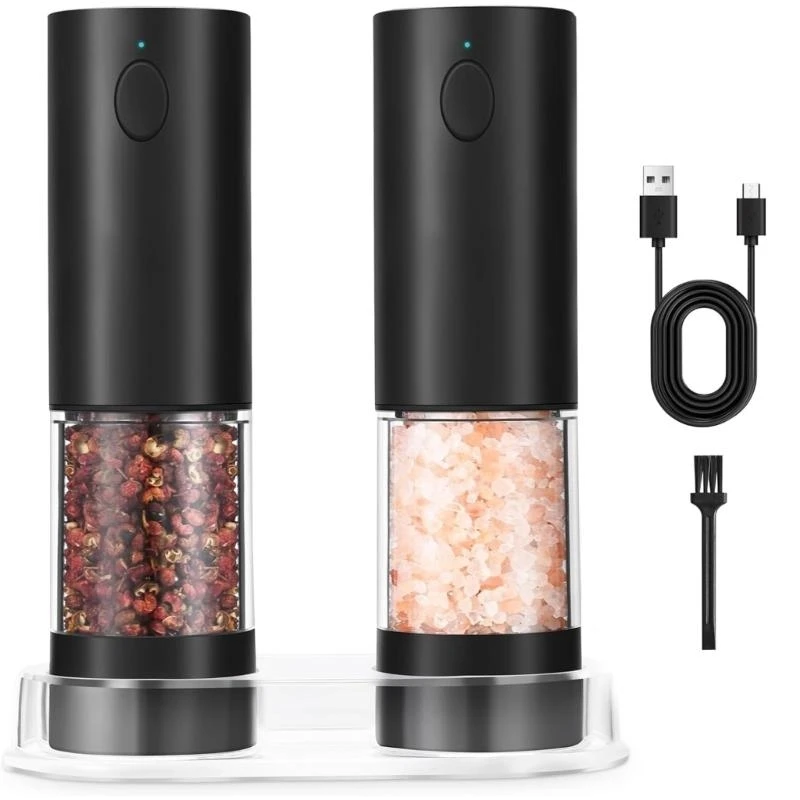 L8RE Modern Electric Salt Peppers Grinder Rechargeable Peppers Mill Adjustable Coarseness Electric Peppers Grinder for Salt
L8RE Modern Electric Salt Peppers Grinder Rechargeable Peppers Mill Adjustable Coarseness Electric Peppers Grinder for Salt