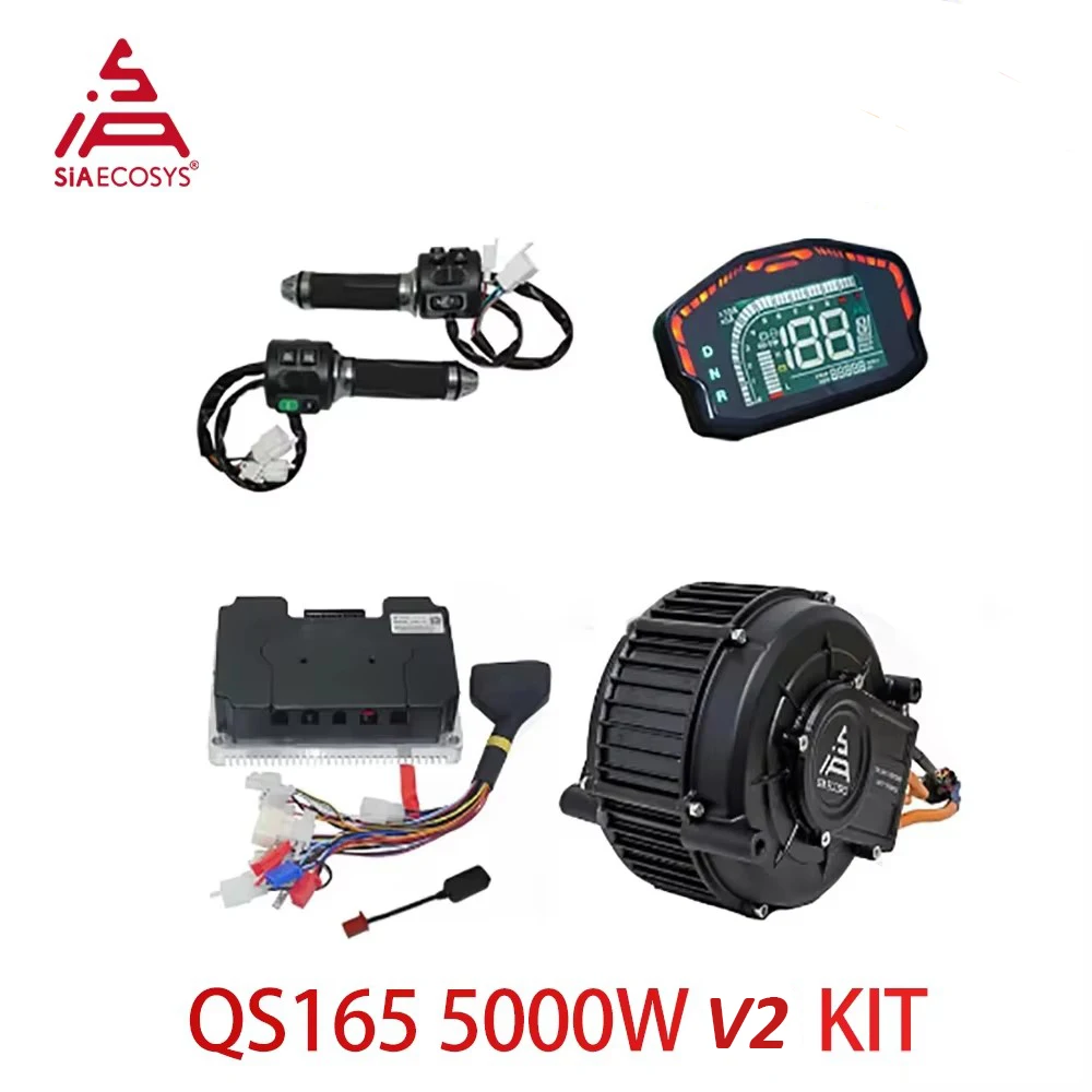 QS165 V2 5000W 72V Mid Drive Motor Kit PMSM with Fardriver ND72680 Controller for Electric Motorcycle
QS165 V2 5000W 72V Mid Drive Motor Kit PMSM with Fardriver ND72680 Controller for Electric Motorcycle