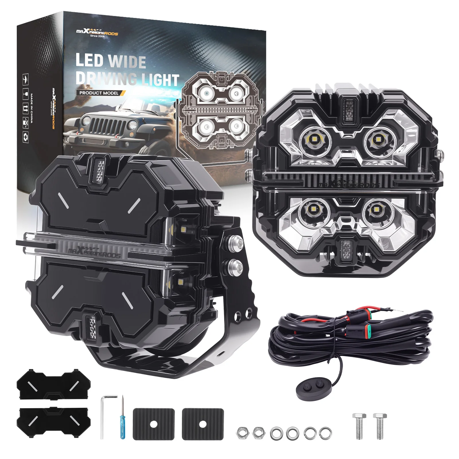 Новые белые/янтарные светодиодные фары MaXpeedingrods DRL Side Shooter IP68 универсальные 5-дюймовые для грузовиков и внедорожников
Новые белые/янтарные светодиодные фары MaXpeedingrods DRL Side Shooter IP68 универсальные 5-дюймовые для грузовиков и внедорожников