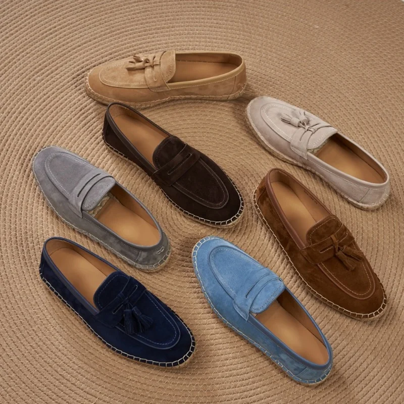 Cow Suede Tassel Mens Loafers Slip-on Fisherman Shoes Genuine Leather Casual Shoes Breathable Driving Loafers Moccasins Slippers
Cow Suede Tassel Mens Loafers Slip-on Fisherman Shoes Genuine Leather Casual Shoes Breathable Driving Loafers Moccasins Slippers