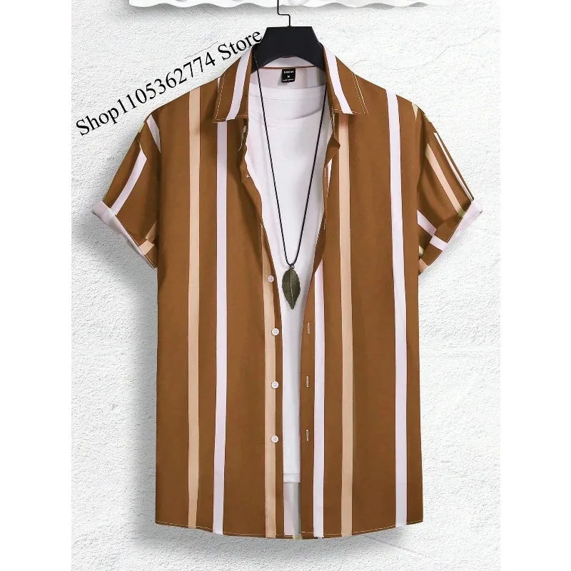 Men Women Shirts Colorful Striped Pattern Print Design Short Sleeve Shirts Fashion Button Tops
Men Women Shirts Colorful Striped Pattern Print Design Short Sleeve Shirts Fashion Button Tops