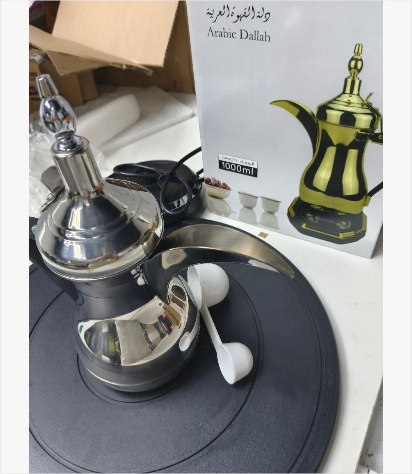 Good 600ML Middle East Tea Kettle Stainless Steel Electric Arabic Coffee Pot for Heating and Brewing
Good 600ML Middle East Tea Kettle Stainless Steel Electric Arabic Coffee Pot for Heating and Brewing