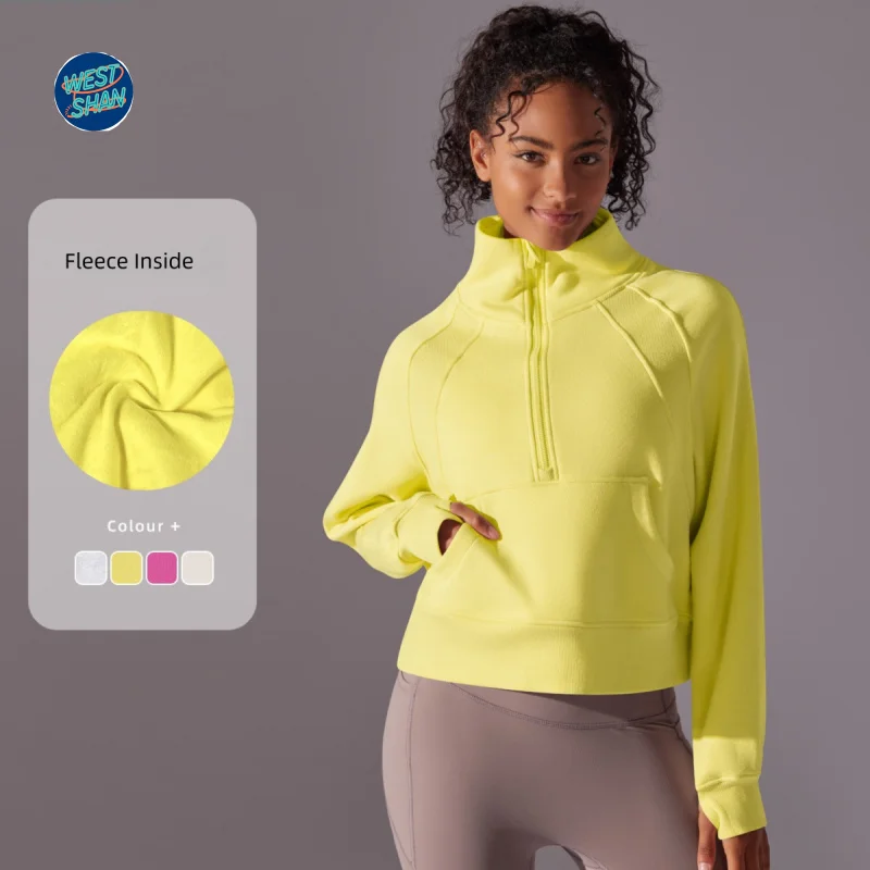 WESTSHAN спортивная толстовка для йоги с воротником-стойкой на флисовой подкладке, толстая женская осенне-зимняя свободная укороченная толстовка с капюшоном на молнии до половины, куртка для бега
WESTSHAN спортивная толстовка для йоги с воротником-стойкой на флисовой подкладке, толстая женская осенне-зимняя свободная укороченная толстовка с капюшоном на молнии до половины, куртка для бега