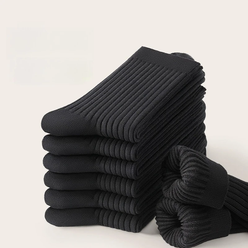 6 Pairs Men's Cotton Grip Socks Mid-Calf Length Casual Thickened Long Socks for Man Fall Winter White Black Socks High Quality
6 Pairs Men's Cotton Grip Socks Mid-Calf Length Casual Thickened Long Socks for Man Fall Winter White Black Socks High Quality